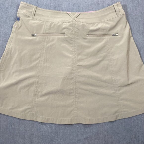 L.L. Bean Womens Khaki Skort Built-In Shorts Size 12 Regular Polyester/Spandex - Picture 2 of 16